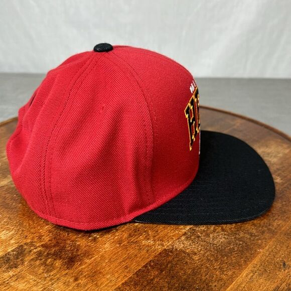 Adidas NBA Hat Miami Heat Snapback Baseball Cap Red Black Wool Blend Embroidered - Picture 4 of 13